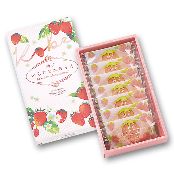 神戸いちごﾋﾞｽｷｭｲ (7枚入り)｜チョコレートハウス モンロワール