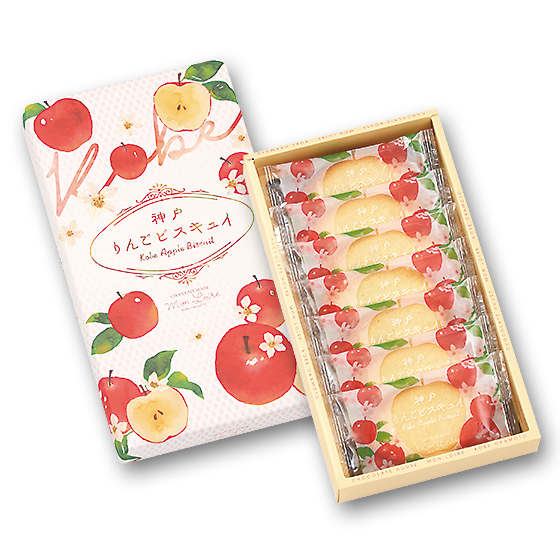 神戸りんごﾋﾞｽｷｭｲ (7枚入り)｜チョコレートハウス モンロワール