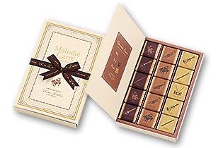 Melodie・Carre・Chocolat (12枚入り)｜チョコレートハウス モンロワール